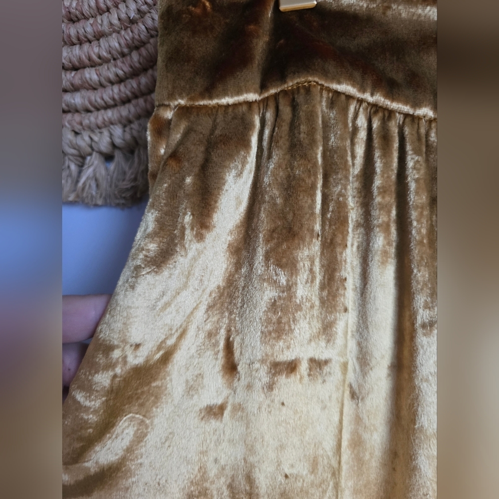 Anthropologie, New, Maeve Anastacia Gold Wide Leg Velvet Pants, Size Medium - Picture 5 of 12